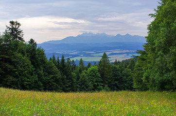 Canvas Print - Tatra mountains from Pieniny mountains, Poland