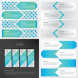 © papagraph - blue color banner pack 4 item