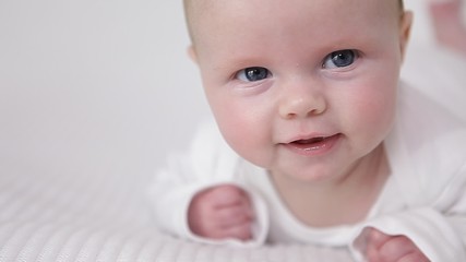 little baby smiling