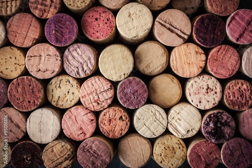 Wine corks background horizontal Canvas Print