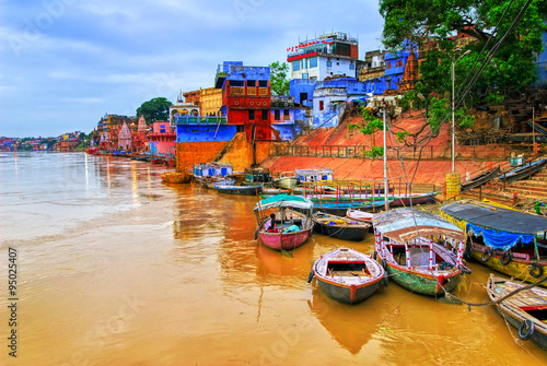 Obraz Dibond Widok Varanasi na rzecznym Ganges, India