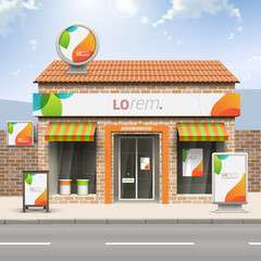 Wall Mural - Store with elements of outdoor advertising