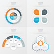 © papagraph - template design 4 item  Orange , blue, gray color