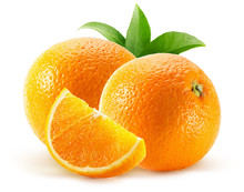 Oranges Isolated On The White Background