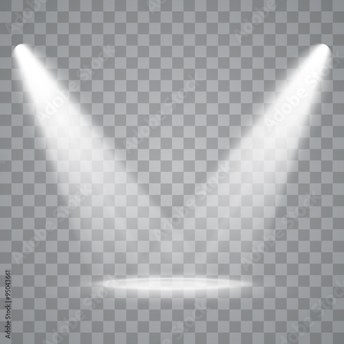 Fotografia, Obraz  Vector Spotlights. Scene. Light Effects.