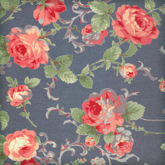 Wall Mural - vintage style of tapestry flowers fabric pattern background