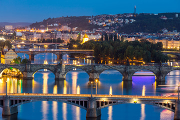 Poster - Prague at dusk