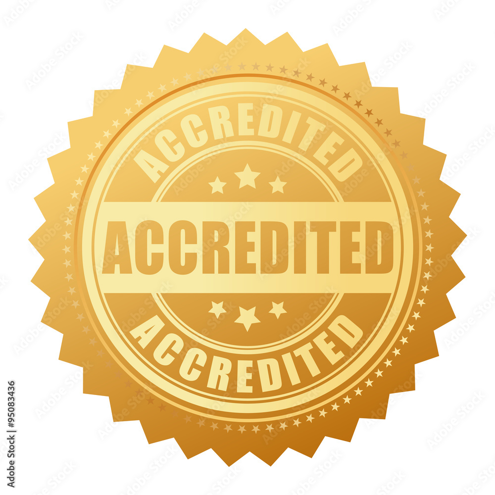 Accredited seal icon Stock Vector | Adobe Stock