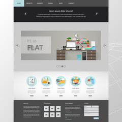 Wall Mural - modern flat website template design vector
