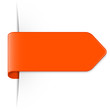 Long orange arrow sticker with shadow & space for text