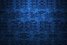 Background Of Old Vintage Dark Blue Brick Wall