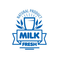 Wall Mural - Vector Milk logo