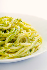 Sticker - Spaghetti with pesto sauce