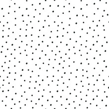 Hand Drawn Seamless Polka Dot Pattern