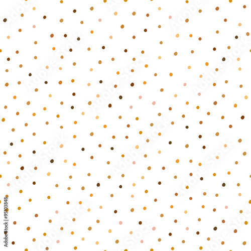 Cotton fabric Hand drawn seamless Polka dot pattern