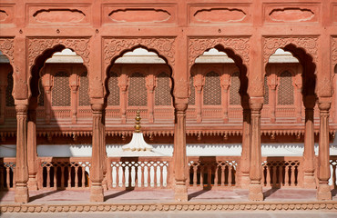 Wall Mural - Columns and arches of an ancient palace in India