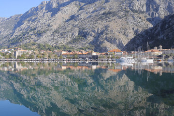 Wall Mural - Landscape with the image of Bay of Kotor, Montenegro