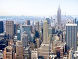 Fototapeta  - Aerial view of skyscrapers in New York