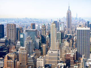 Wall Mural - Aerial view of skyscrapers in New York