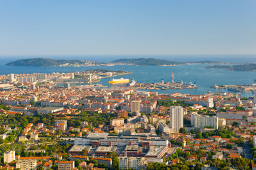 Wall Mural - Toulon in a spring evening