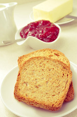 Poster - bread, jam and butter