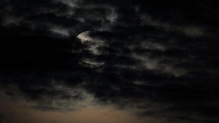 Wall Mural - moon clouds time lapse