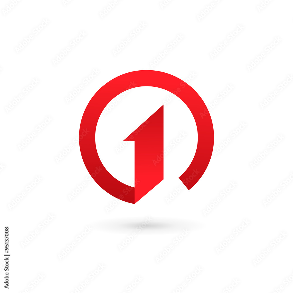 Number one 1 logo icon design template elements - obrazy, fototapety, plakaty 