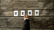 © Gajus - Male hand assembling the Word Test