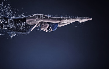 female swimmer. concept image