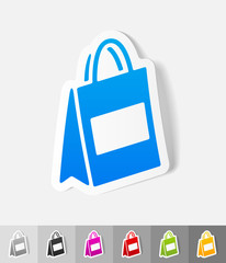 Canvas Print - realistic design element. bag