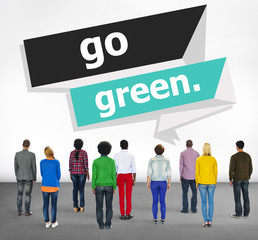 Sticker - Go Green Environmental Conservation Business Concept