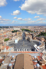 Wall Mural - Rome aerial view