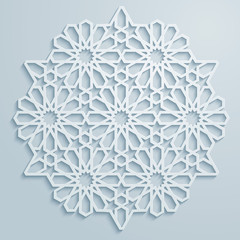 Arabic ornament geometric pattern background