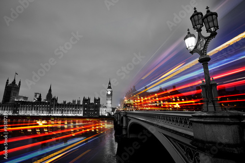 Naklejka na drzwi London at Night