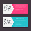 Gift voucher template with colorful pattern, Gift certificate. B