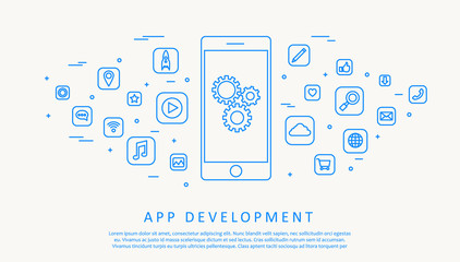 app development thin line design