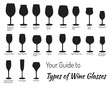 Hand drawn isolated wine glasses