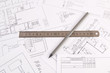© bayurov - electrical engineering drawings printing, pencil and and ruler
