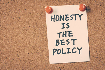Wall Mural - honesty is the best policy