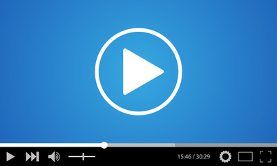 Video player flat design 