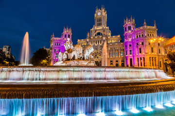 Canvas Print - Cibeles fountain  in Madrid