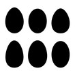 Various egg shapes. Vector.