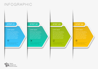 Wall Mural - vector graphic #flow chart, 4-step process