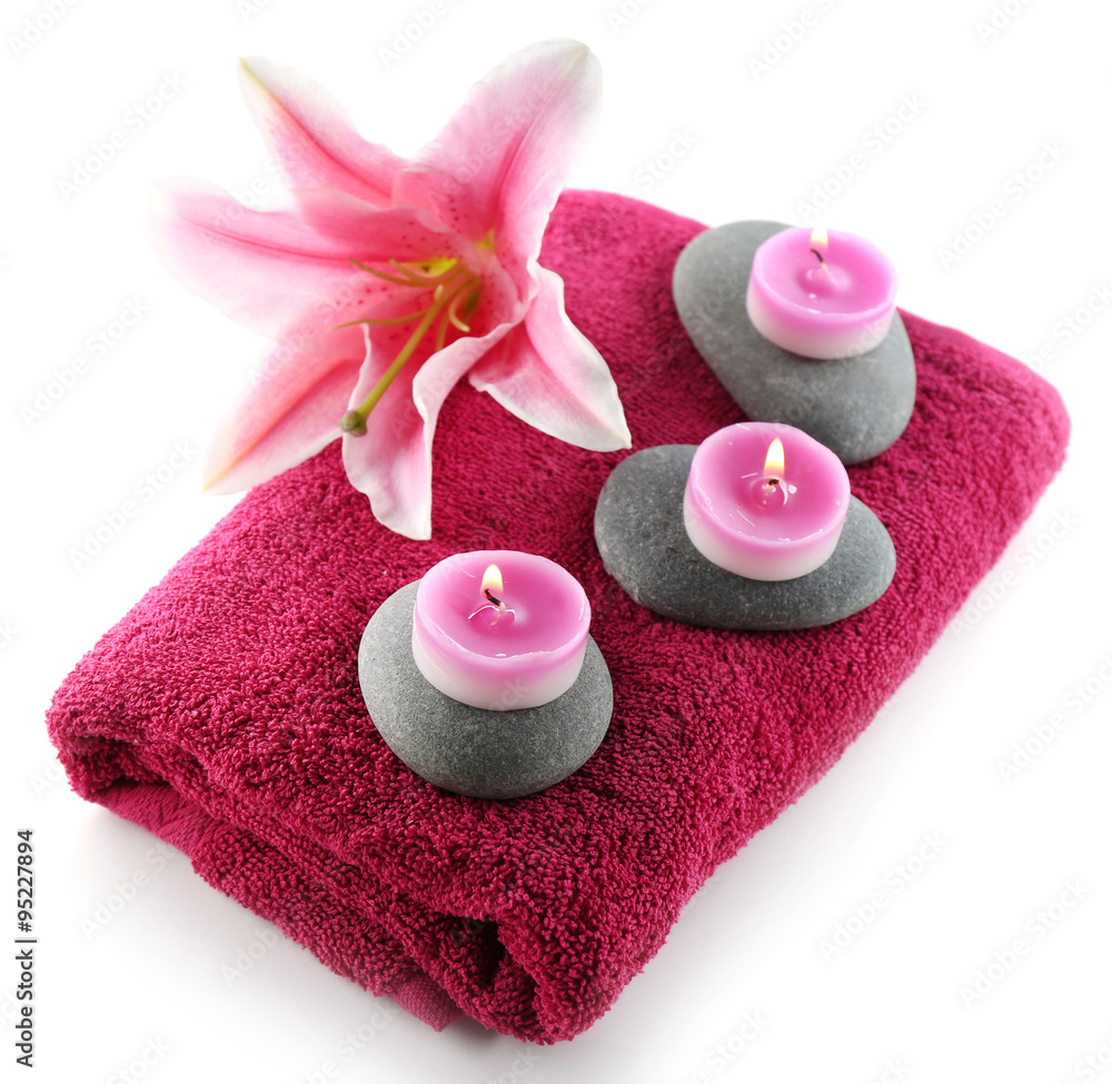 Beautiful spa composition isolated on white