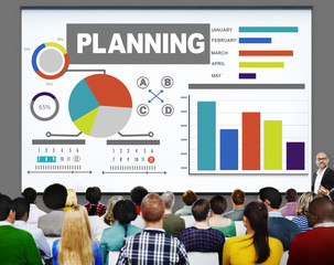 Sticker - Planning Bar Graph Data Development Plan Strategy Concept