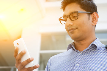 Poster - Indian business people using smartphone