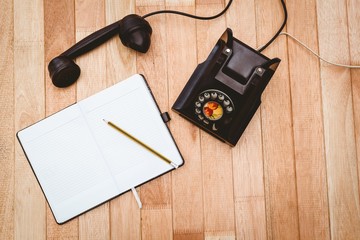 View of an old phone