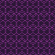 Geometric abstract pattern of hexagons in the dark background.