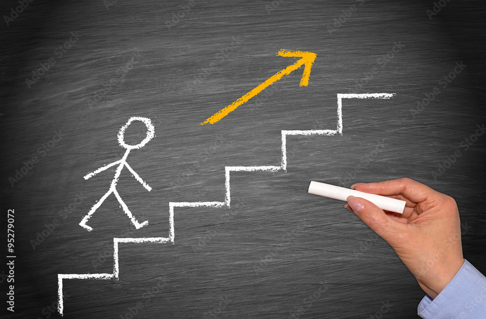 Top Step Development Step by step to the top - Career and Development Stock Illustration ...