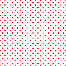 Red Polka Dots On White Pattern